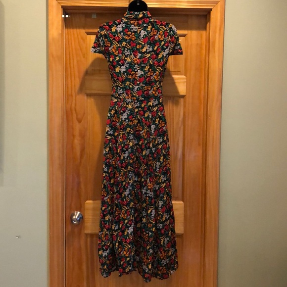 NEW Zara Floral Printed Long Maxi Shirt Dress - Picture 8 of 9
